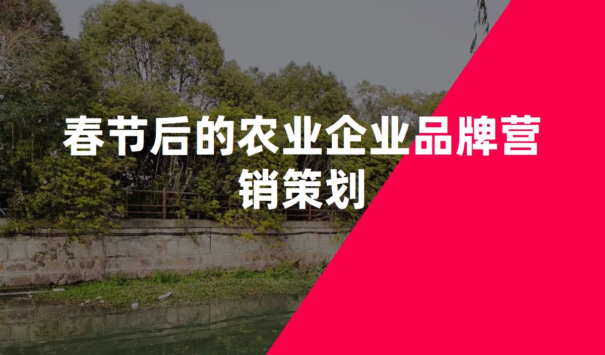 春節(jié)后的農(nóng)業(yè)企業(yè)品牌營(yíng)銷(xiāo)策劃