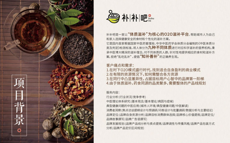 項目背景 保健品牌全案策劃設(shè)計